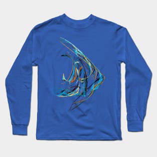 Line Drawings - Angelfish Long Sleeve T-Shirt